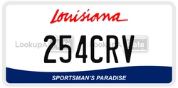 254CRV  license plate in LA