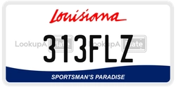 313FLZ  license plate in LA