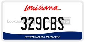 329CBS license plate in Louisiana