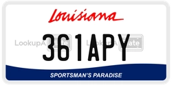 361APY  license plate in LA
