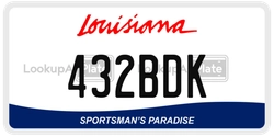 432BDK  license plate in LA
