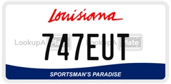 747EUT  license plate in LA