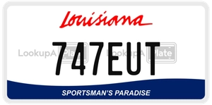 747EUT license plate in Louisiana