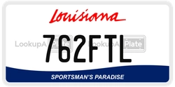 762FTL  license plate in LA