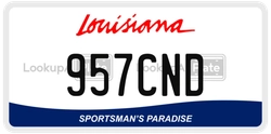 957CND  license plate in LA