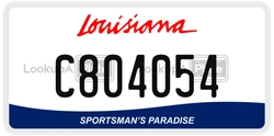 C804054  license plate in LA