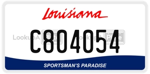 C804054 license plate in Louisiana