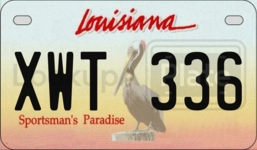 XWT336 license plate in Louisiana