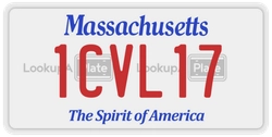 1CVL17  license plate in MA