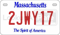 2JWY17 license plate in Massachusetts