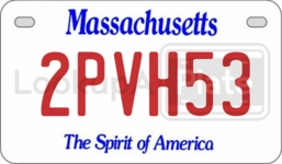 2PVH53 license plate in Massachusetts