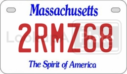 2RMZ68 license plate in Massachusetts