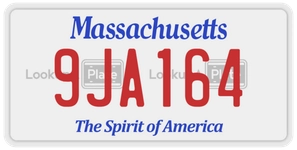 9JA164 license plate in Massachusetts