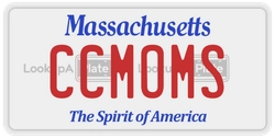 CCMOMS  license plate in MA