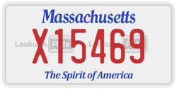 X15469  license plate in MA