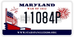 11084P  license plate in MD