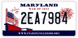 2EA7984  license plate in MD