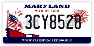 3CY8528 license plate in Maryland