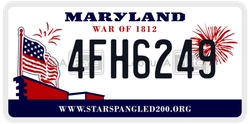 4FH6249  license plate in MD