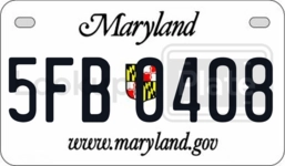 5FB0408 license plate in Maryland