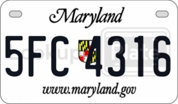 5FC4316 license plate in Maryland