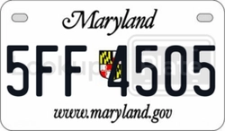 5FF4505  license plate in MD