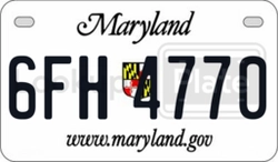 6FH4770  license plate in MD
