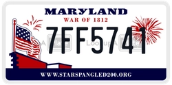 7FF5741  license plate in MD