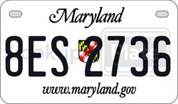 8ES2736 license plate in Maryland