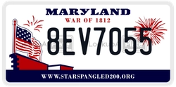 8EV7055  license plate in MD