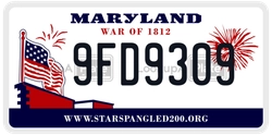 9FD9309  license plate in MD