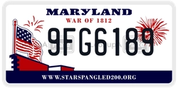 9FG6189  license plate in MD