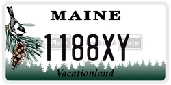 1188XY  license plate in ME