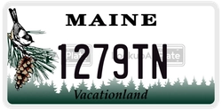 1279TN  license plate in ME