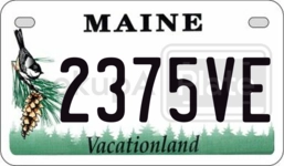 2375VE license plate in Maine