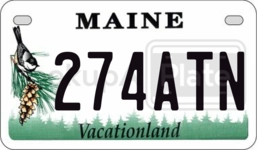 274ATN license plate in Maine