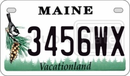 3456WX license plate in Maine