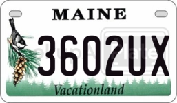3602UX license plate in Maine
