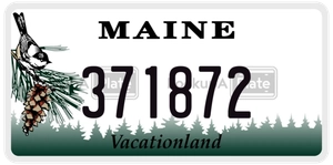 371872 license plate in Maine