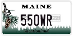 550WR  license plate in ME