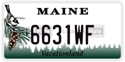 6631WF  license plate in ME