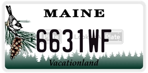 6631WF license plate in Maine