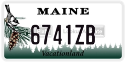 6741ZB  license plate in ME