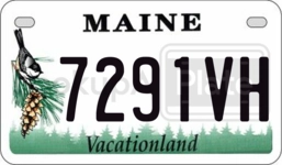 7291VH license plate in Maine
