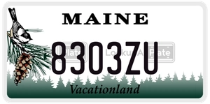 8303ZU license plate in Maine