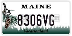 8306VG  license plate in ME