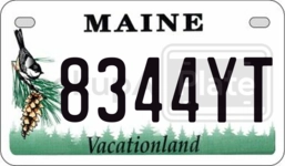 8344YT license plate in Maine