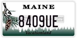 8409UE  license plate in ME