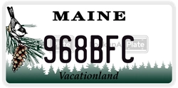 968BFC  license plate in ME