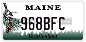 968BFC license plate in Maine